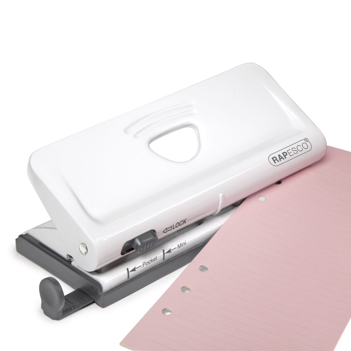 Adjustable 6-Hole Organiser/ Diary Punch - White - Imagen 3