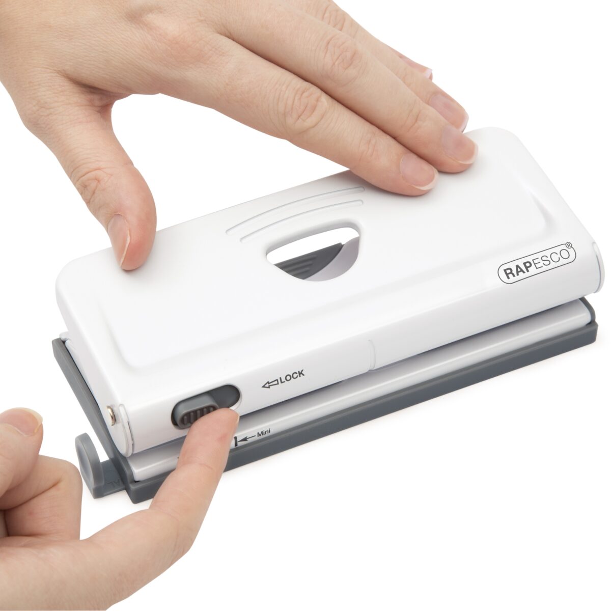 Adjustable 6-Hole Organiser/ Diary Punch - White - Imagen 4