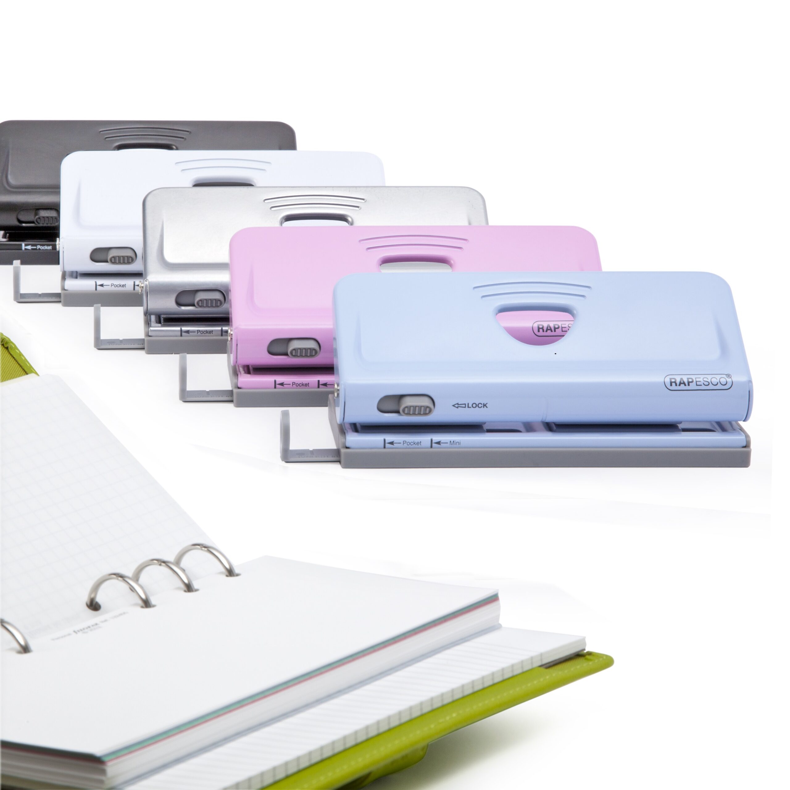 Adjustable 6-Hole Organiser/ Diary Punch - White - Imagen 5