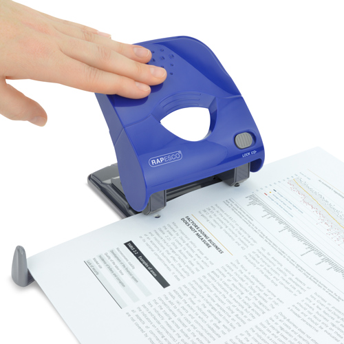 X5-40ps Less Effort 2-Hole Punch - Blue - Imagen 4
